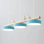 Suspension oiseau Passero coloris bleu, câble blanc