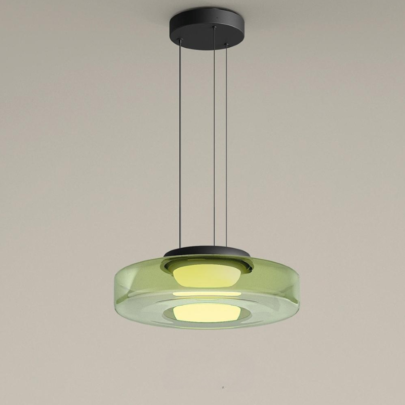 Suspension verre à étages Strato – Vert