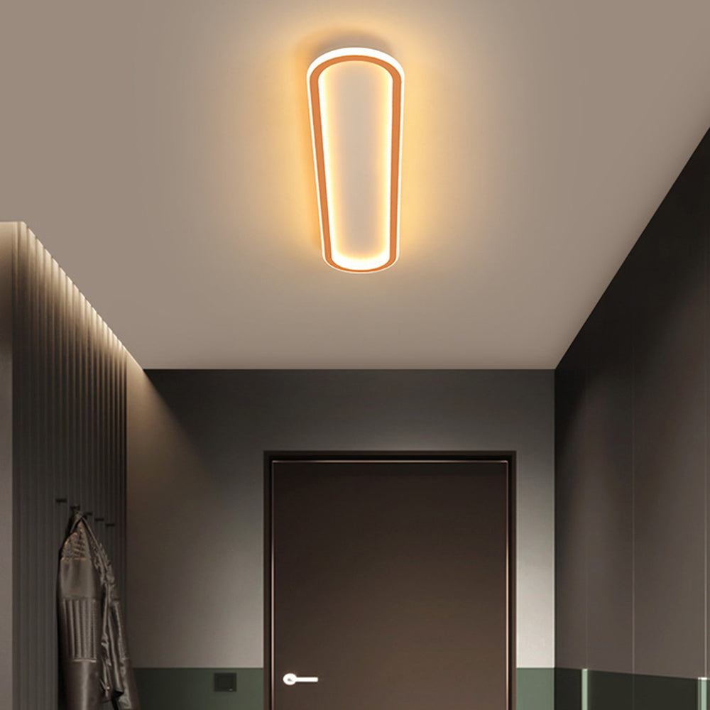 Plafonnier LED anneau ovale Ovalina – Doré rosé