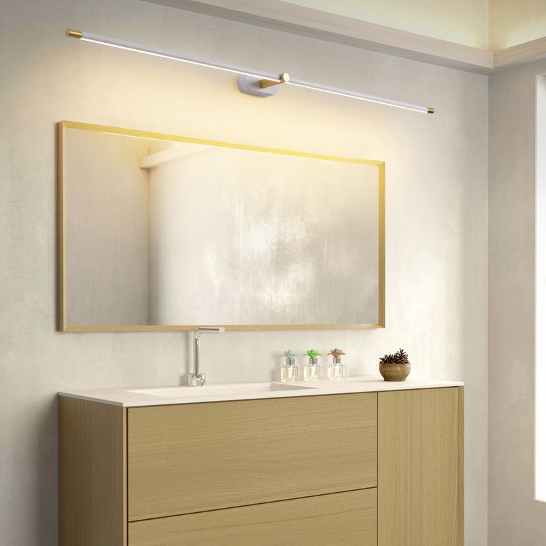Applique linéaire LED or et noir Filo – blanc et or