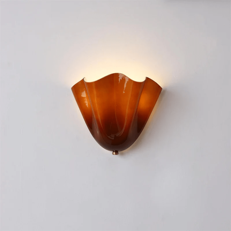 Applique murale coquillage en verre Conchiglia – Ambre