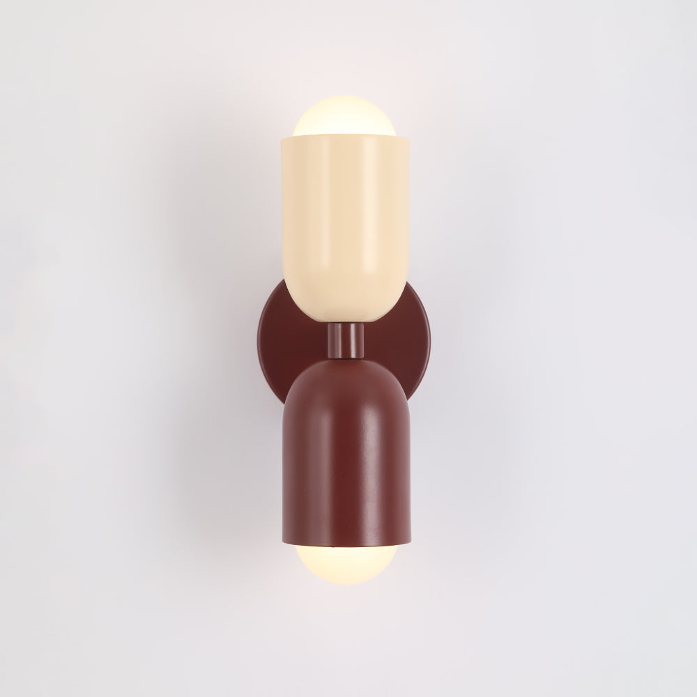 Applique bicolore à double tête Duetto – rouge et blanc