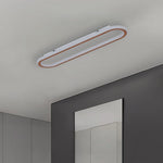 Plafonnier LED anneau ovale Ovalina – Doré rosé