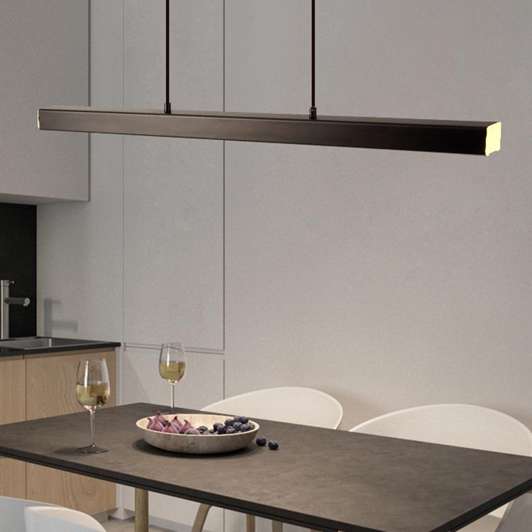 Suspension linéaire LED grande longueur Traverso – Noir