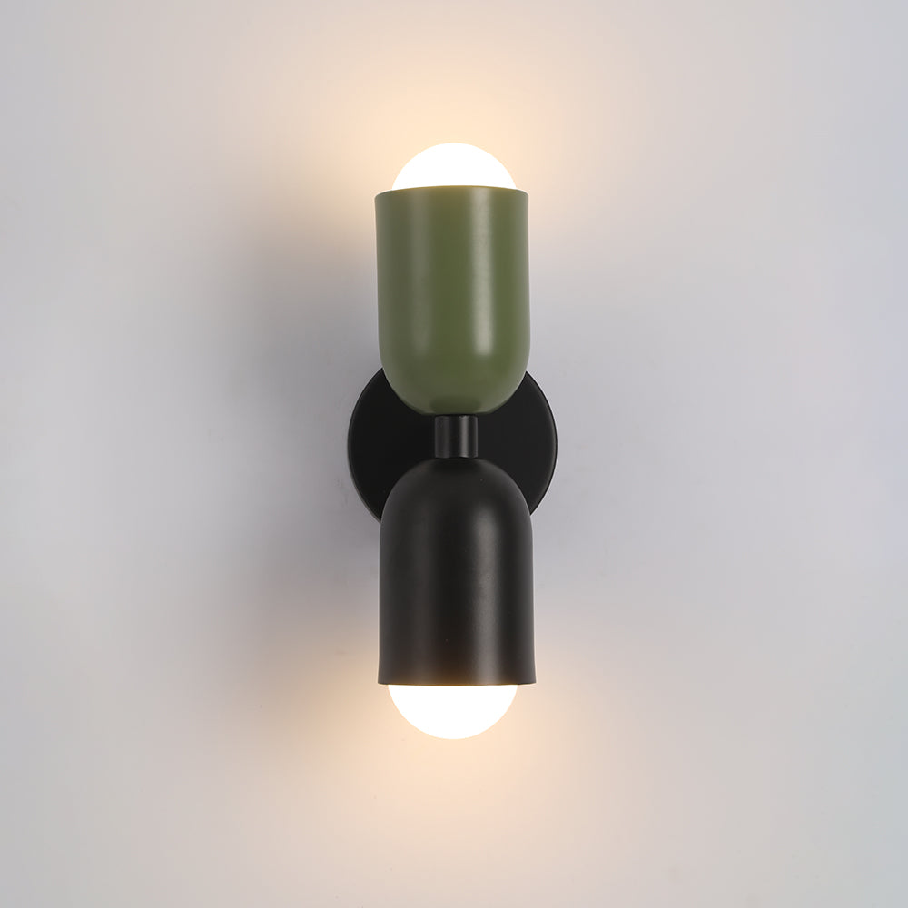 Applique bicolore à double tête Duetto – noir et vert