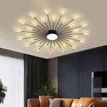 Plafonnier LED feu d'artifice Scintilla – Noir, 30W