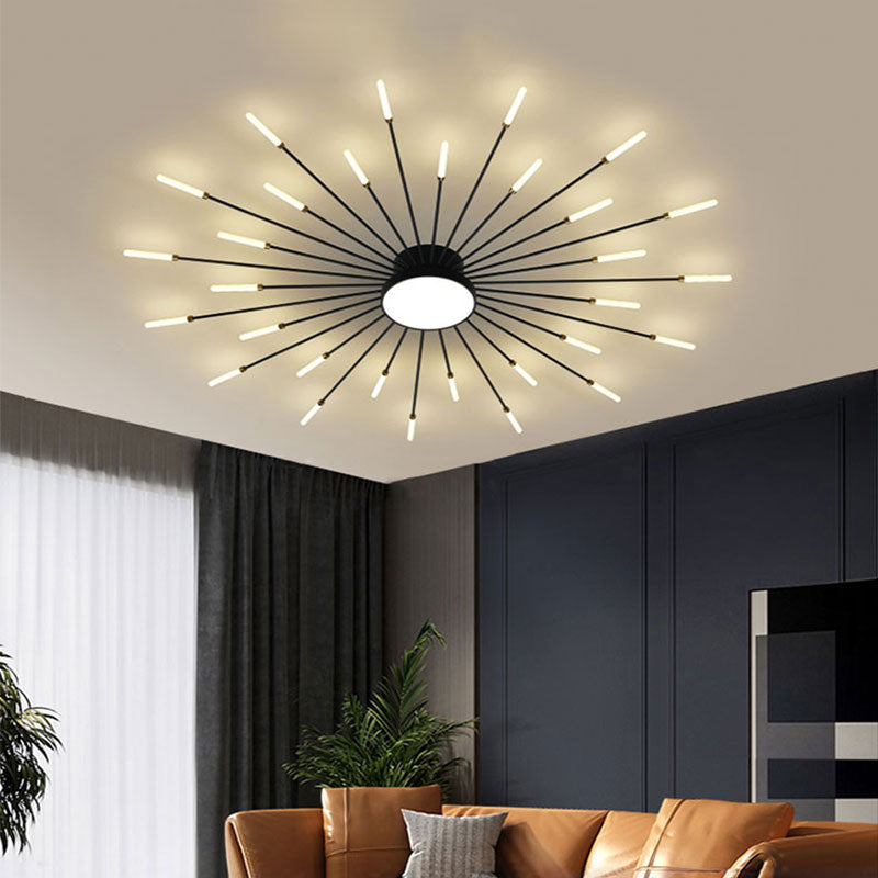 Plafonnier LED feu d'artifice Scintilla – Noir, 30W