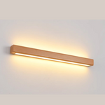 Applique miroir linéaire effet bois Legna – 2 lumières