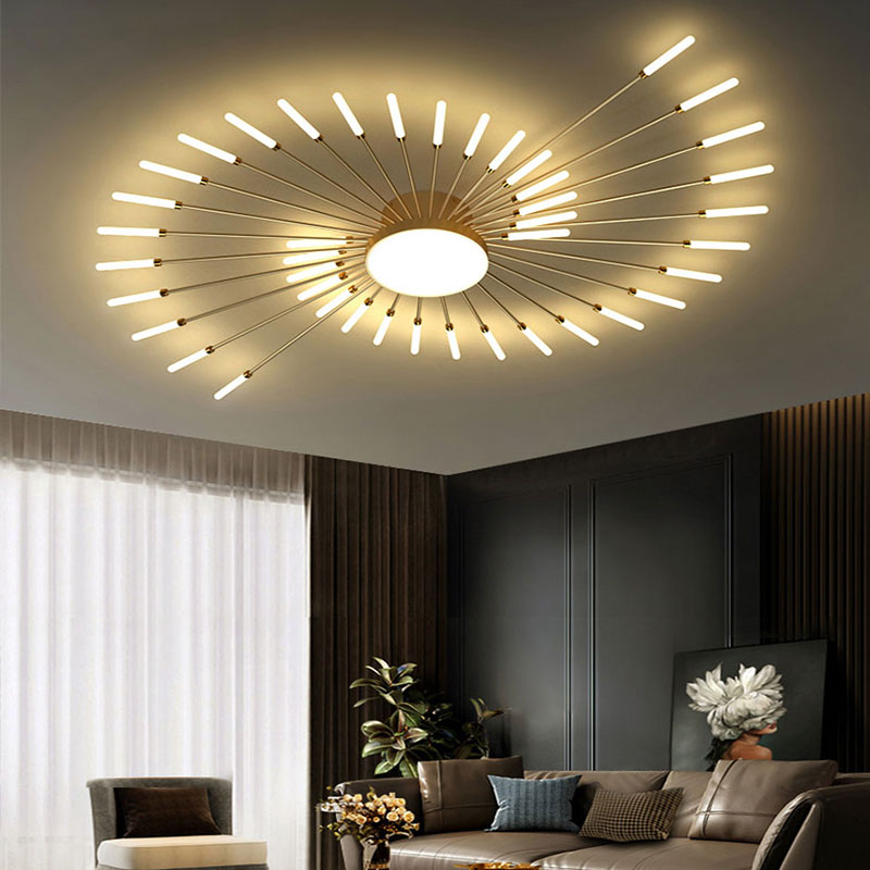 Plafonnier LED feu d'artifice Scintilla – Or, 42W