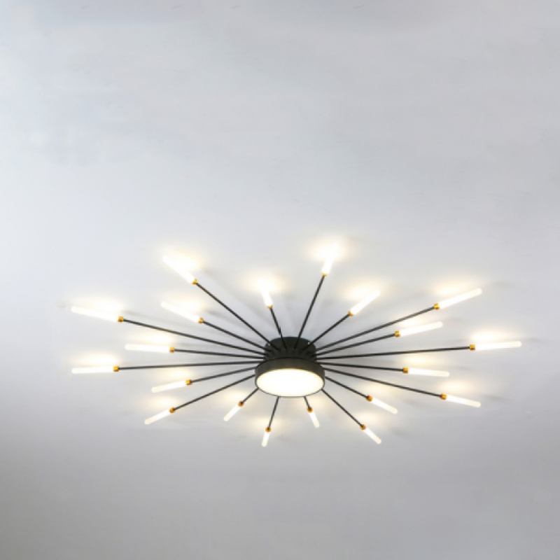 Plafonnier LED feu d'artifice Scintilla – Noir, 18W