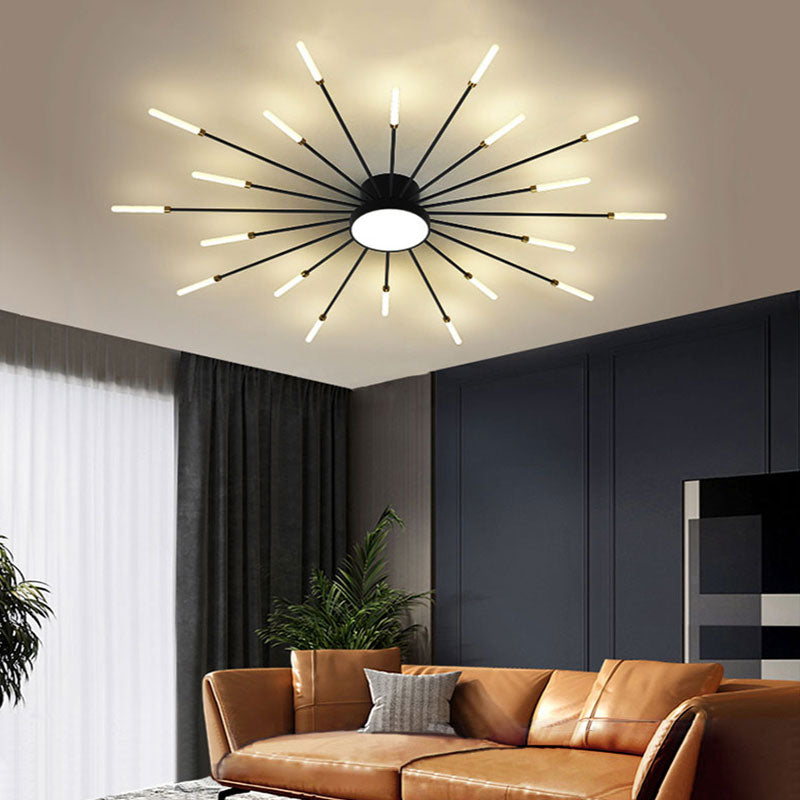 Plafonnier LED feu d'artifice Scintilla – Noir, 20W