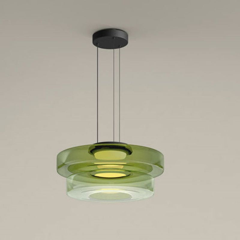 Suspension verre à étages Strato – Vert