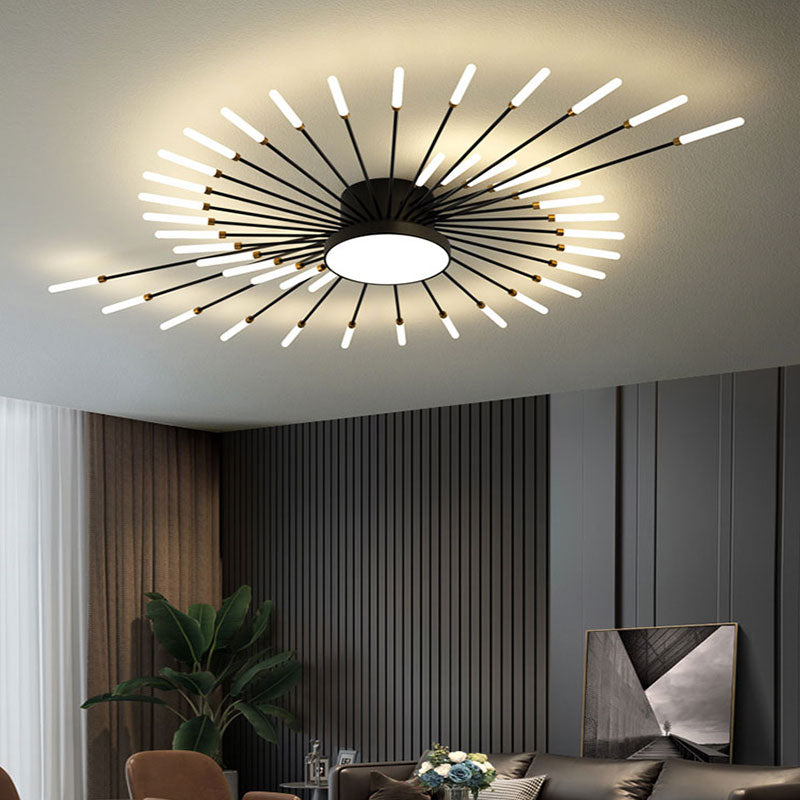 Plafonnier LED feu d'artifice Scintilla – Noir, 42W