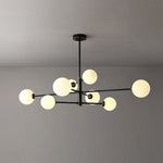 Lustre bulles de verre Perlata – 8 lumières, noir