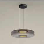Suspension verre à étages Strato – Gris fumé