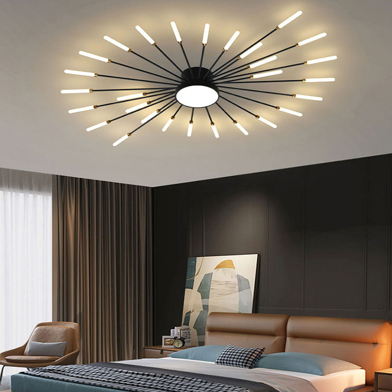 Plafonnier LED feu d'artifice Scintilla – Noir