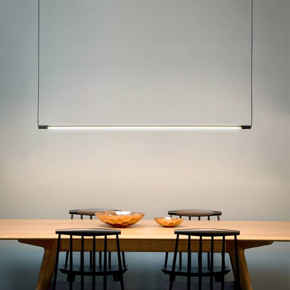 Suspension linéaire noire LED Asta