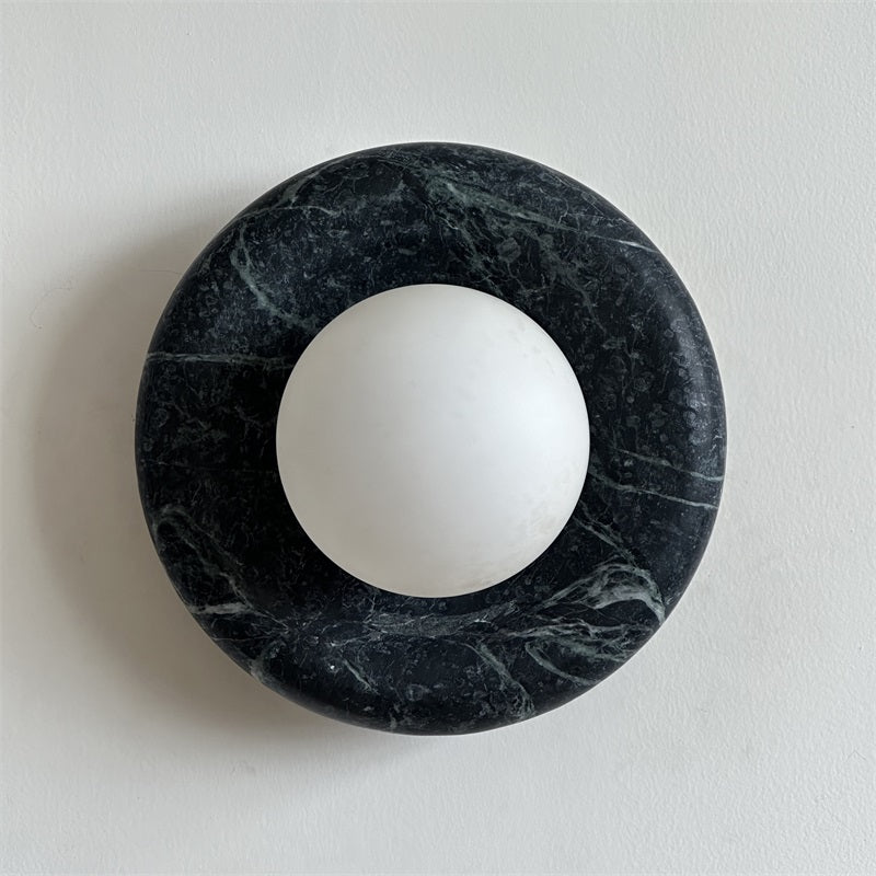 Applique murale aspect marbre & globe Marmora – Vert foncé B190