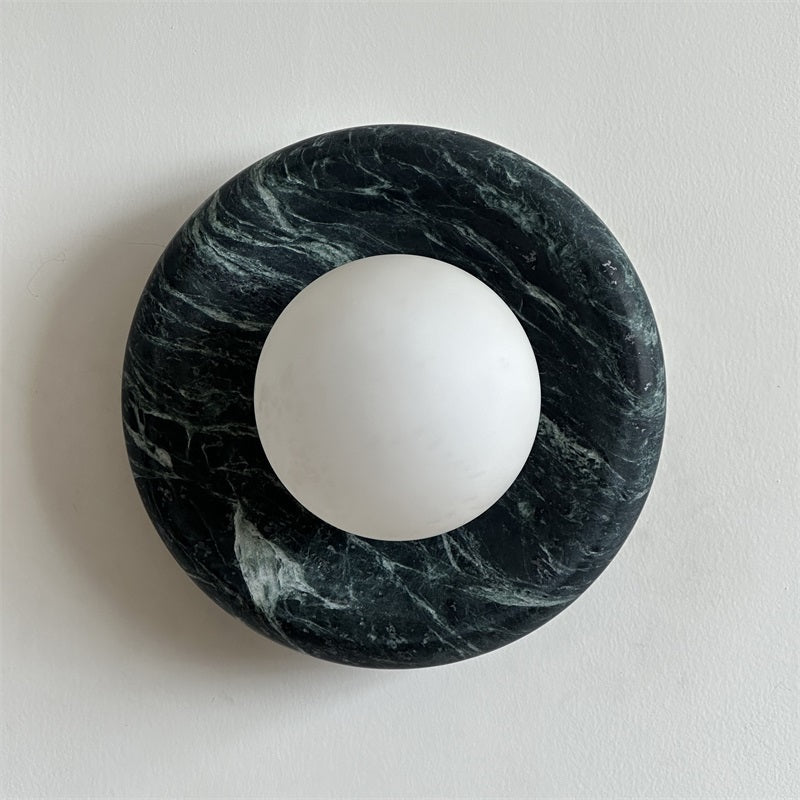 Applique murale aspect marbre & globe Marmora – Vert foncé B191