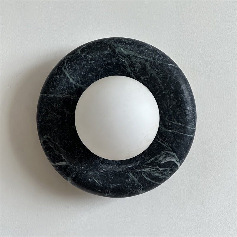 Applique murale aspect marbre & globe Marmora – Vert foncé B192