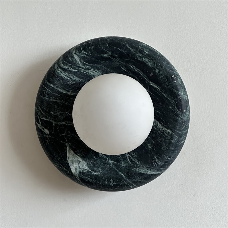 Applique murale aspect marbre & globe Marmora – Vert foncé B193