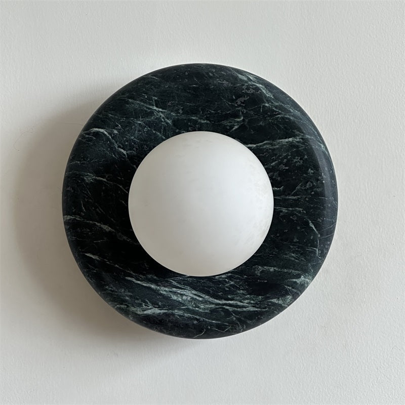 Applique murale aspect marbre & globe Marmora – Vert foncé B195
