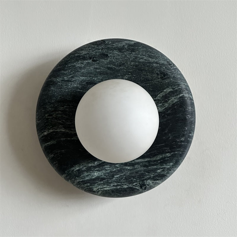 Applique murale aspect marbre & globe Marmora – Vert foncé B196
