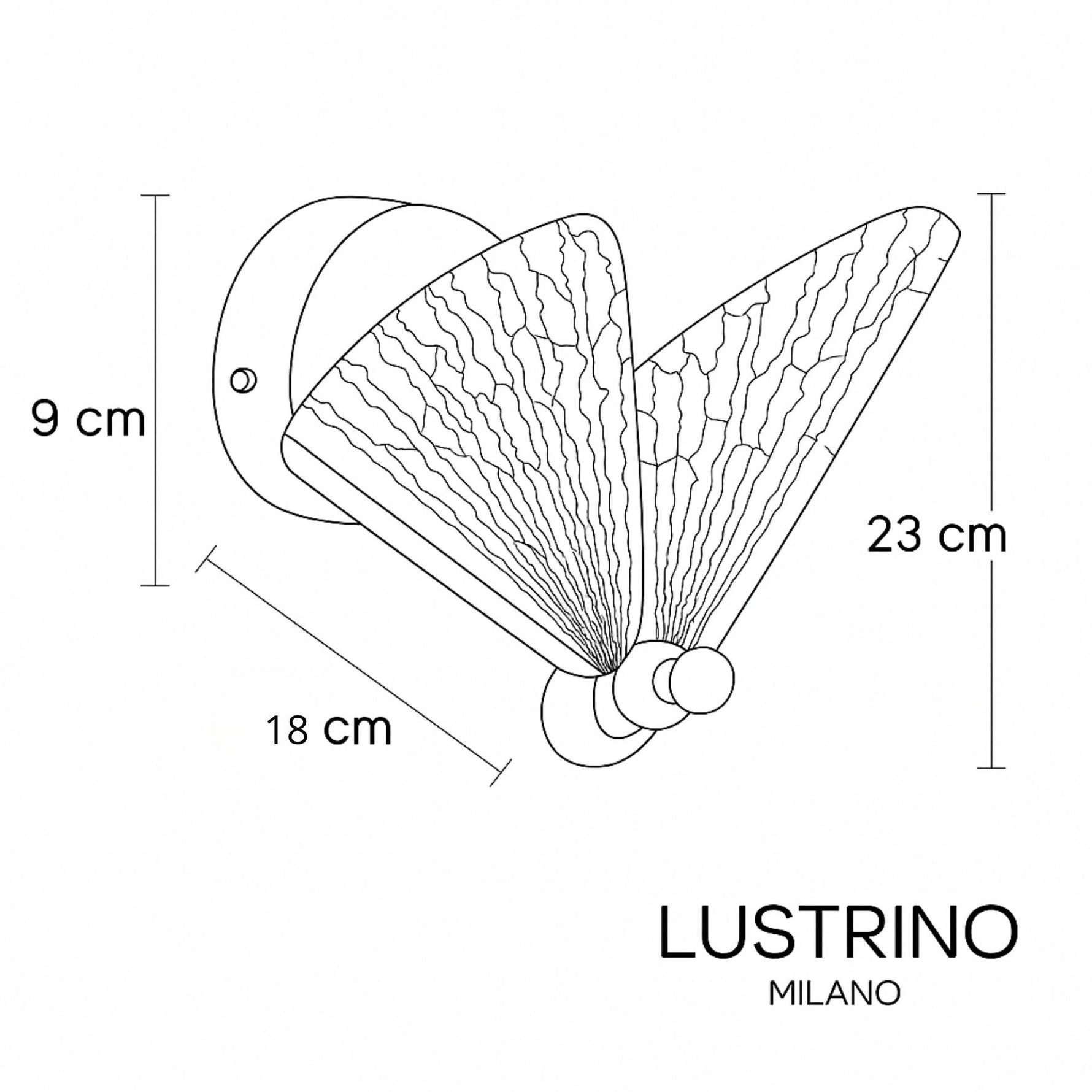 Applique murale vintage dorée | Coperto