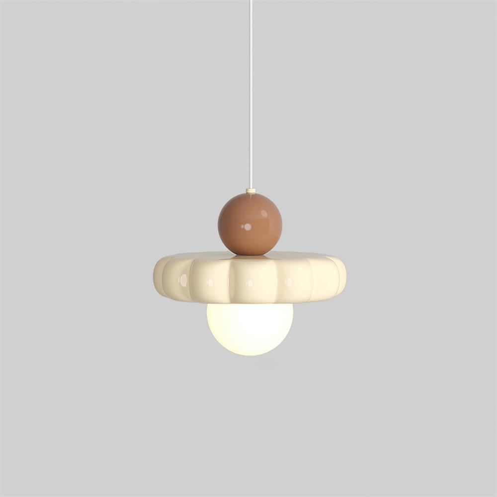Petite suspension rétro crème Bonbo – Brun