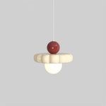 Petite suspension rétro crème Bonbo – Rouge