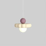 Petite suspension rétro crème Bonbo – Violet