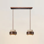 Suspension aspect travertin Travia – 2 Lampes L 60cm x H 150cm