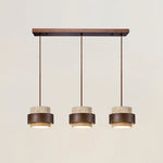 Suspension aspect travertin Travia – 3 Lampes L 80cm x H 150cm