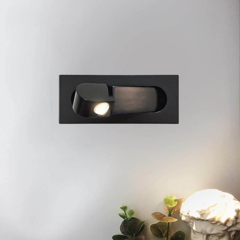 Applique liseuse LED escamotable Leggio – noir mat