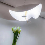 Plafonnier feuille LED design Fogliana – Blanc, version suspension