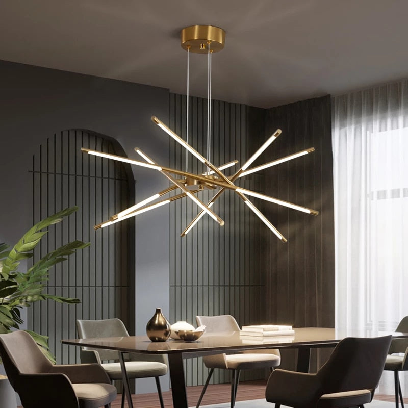 Lustre moderne doré | Mangia