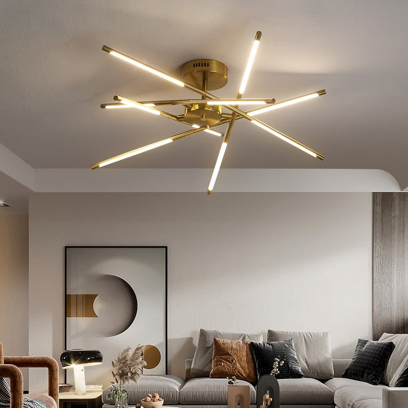 Lustre moderne doré | Mangia