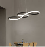 Suspension linéaire ondulée LED Melodia – Noir