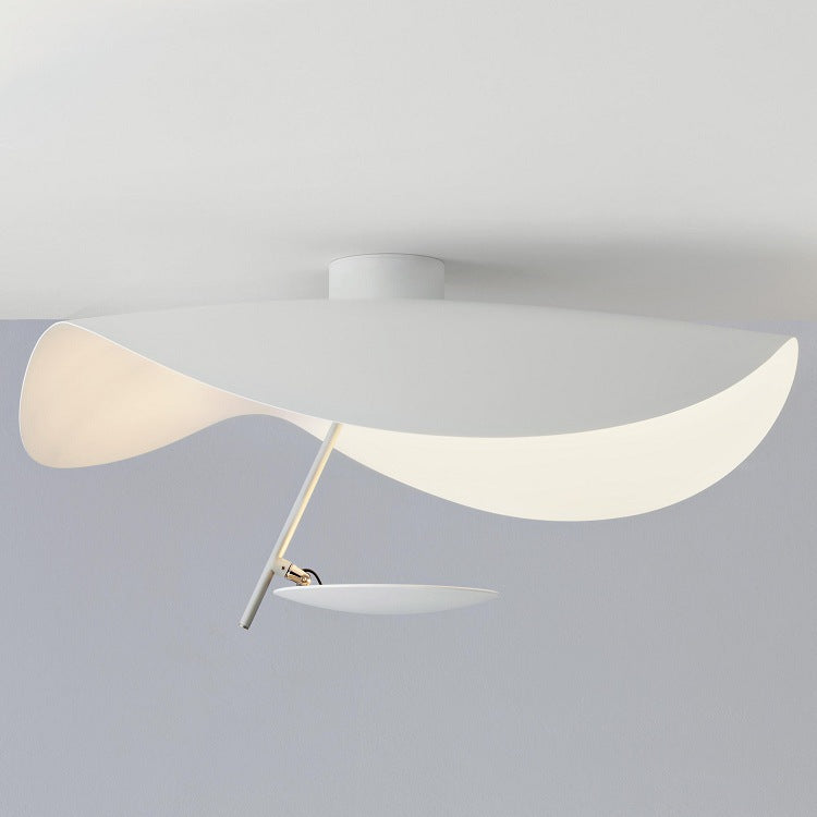 Plafonnier feuille LED design Fogliana – Blanc, version plafonnier