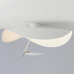 Plafonnier feuille LED design Fogliana – Blanc, version plafonnier