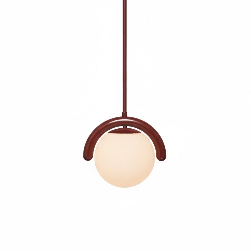 Lustre linéaire Art nouveau Arcata – 1 lampe, rouge