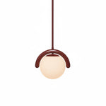 Lustre linéaire Art nouveau Arcata – 1 lampe, rouge