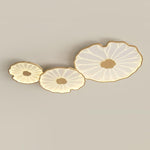 Plafonnier LED feuille de lotus effet bois Lotia – effet bois naturel