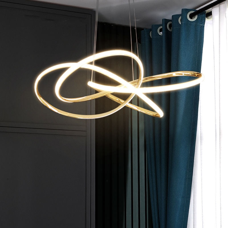 Lustre moderne doré | Nista