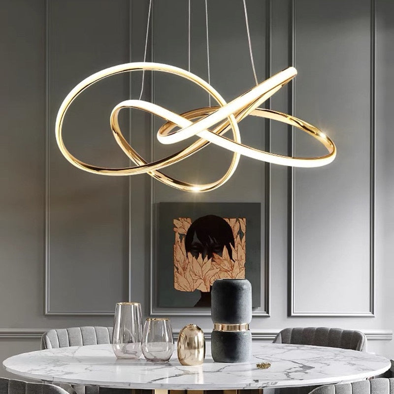 Lustre moderne doré | Nista