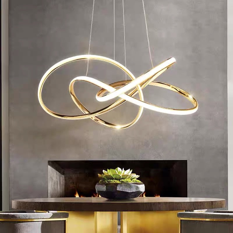 Lustre moderne doré | Nista