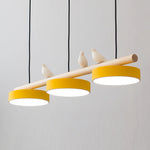 Suspension oiseau Passero coloris jaune, câble noir