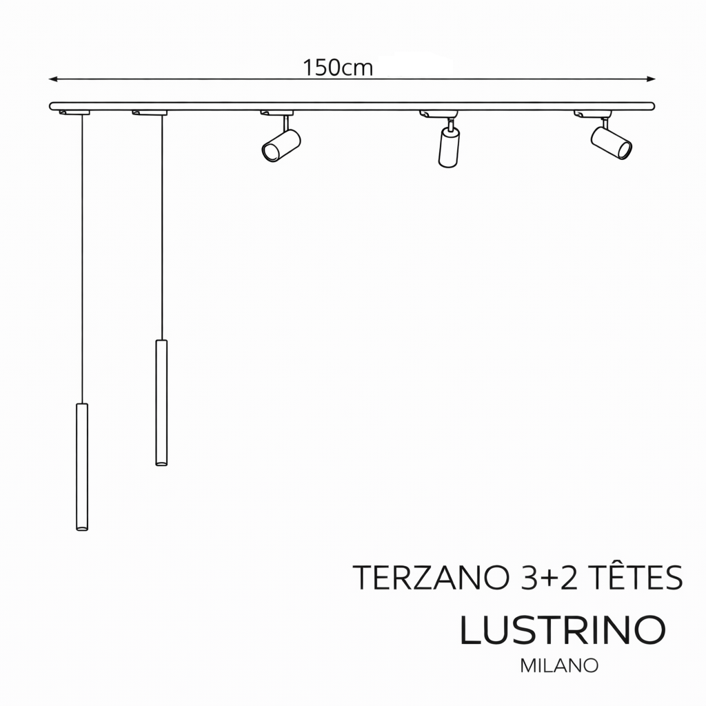 Plafonnier vintage noir | Terzano