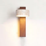 Applique aspect travertin & effet bois Trave – Noyer et beige