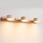 Applique multi-lampes aspect travertin Tufa – 3 lampes, bois
